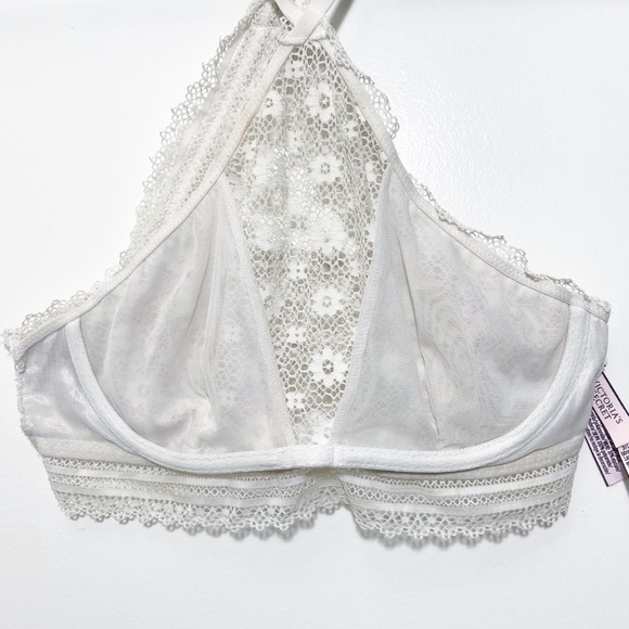 Victoria’s Secret Lace High-Neck Halter Triangle Bralette Small - Picture 5 of 11
